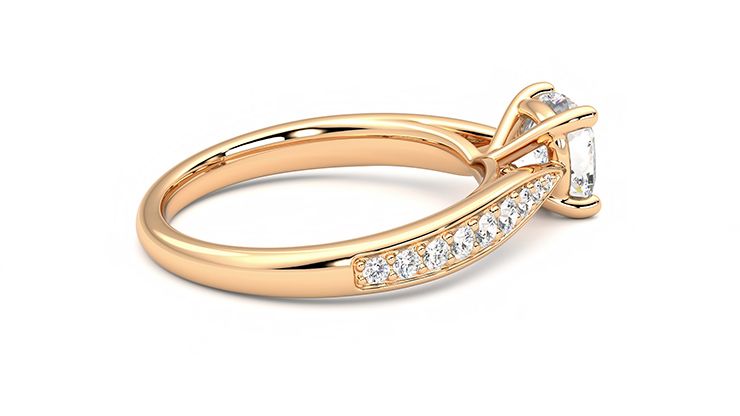 Taylor & Hart Aria Cushion Engagement Ring 360 degree image 11
