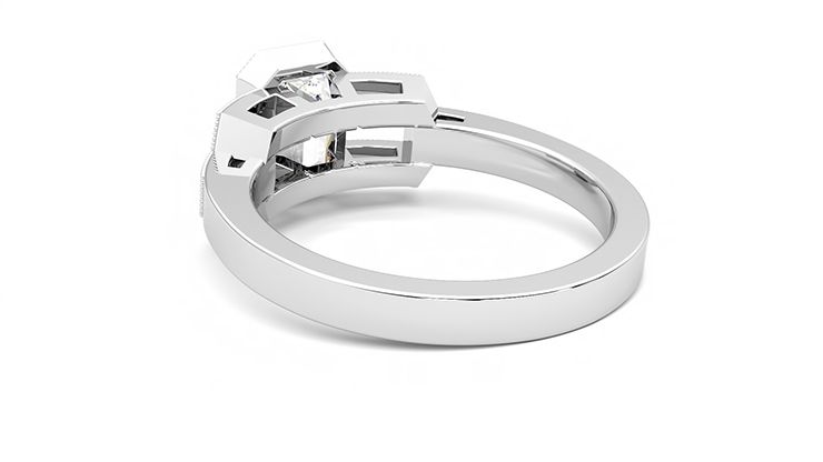 Taylor & Hart Artemis Emerald Engagement Ring 360 degree image 17