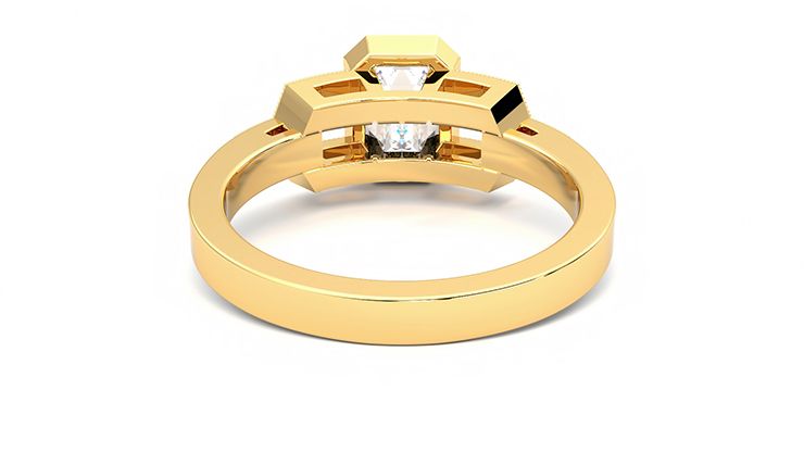 Taylor & Hart Artemis Emerald Engagement Ring 360 degree image 15