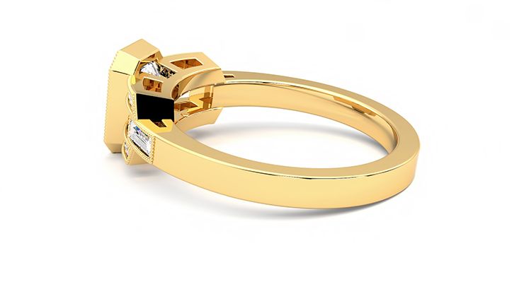 Taylor & Hart Artemis Emerald Engagement Ring 360 degree image 19