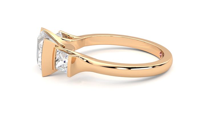 Taylor & Hart Auric Princess Engagement Ring 360 degree image 21
