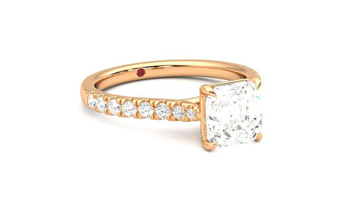 Taylor & Hart Aurora Asscher Engagement Ring 360 degree image 5