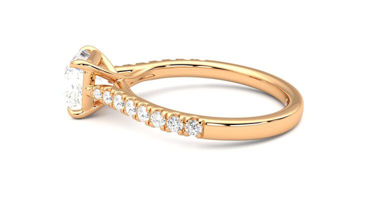 Taylor & Hart Aurora Asscher Engagement Ring 360 degree image 20
