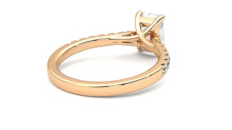Taylor & Hart Aurora Emerald Engagement Ring 360 degree image 13