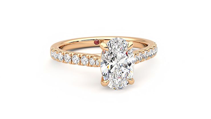 Taylor & Hart Aurora Oval Engagement Ring 360 degree image 3
