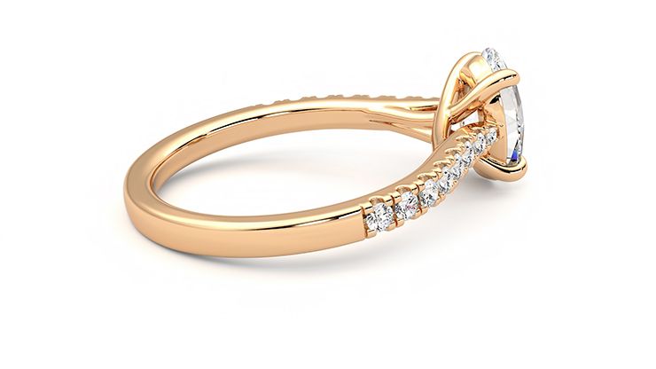 Taylor & Hart Aurora Oval Engagement Ring 360 degree image 11