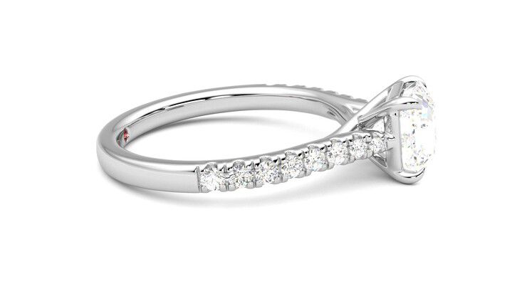 Taylor & Hart Aurora Asscher Engagement Ring 360 degree image 9