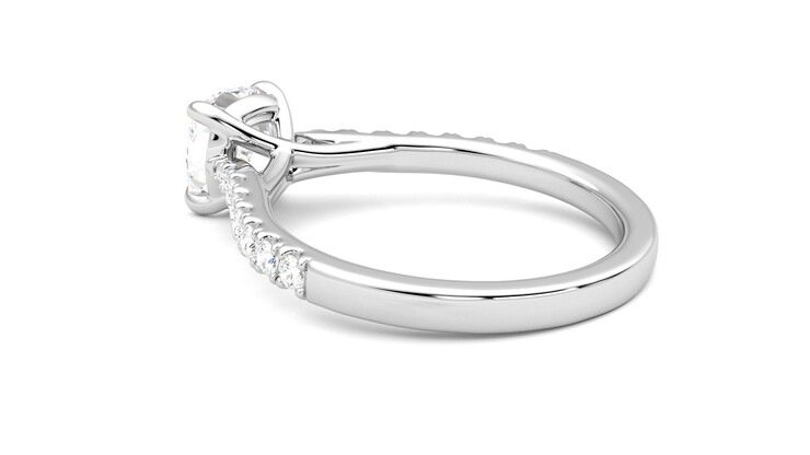 Taylor & Hart Aurora Cushion Engagement Ring 360 degree image 18