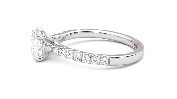 Taylor & Hart Aurora Cushion Engagement Ring 360 degree image 21