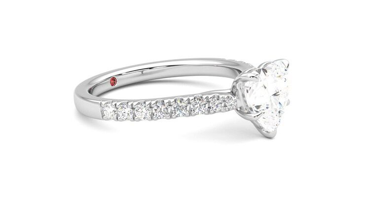 Taylor & Hart Aurora Heart Engagement Ring 360 degree image 7