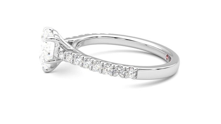 Taylor & Hart Aurora Heart Engagement Ring 360 degree image 21