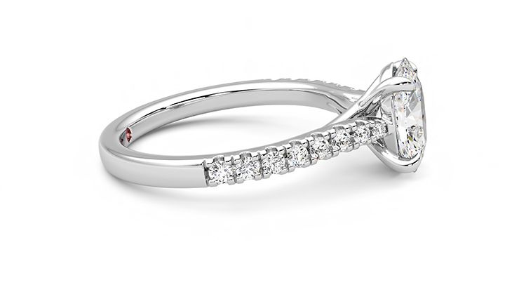 Taylor & Hart Aurora Oval Engagement Ring 360 degree image 9