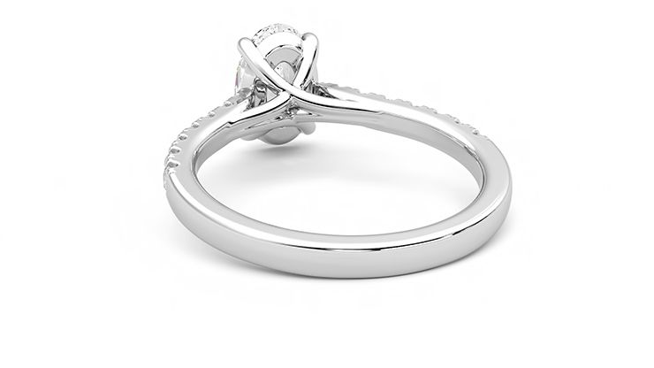 Taylor & Hart Aurora Oval Engagement Ring 360 degree image 16