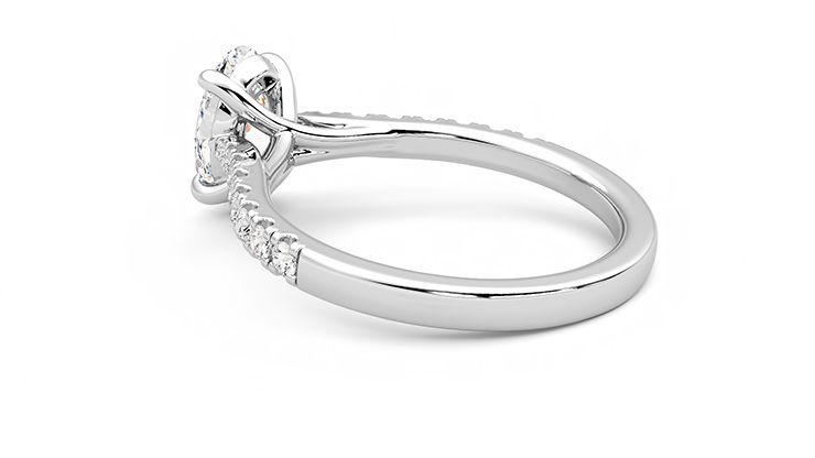 Taylor & Hart Aurora Oval Engagement Ring 360 degree image 18