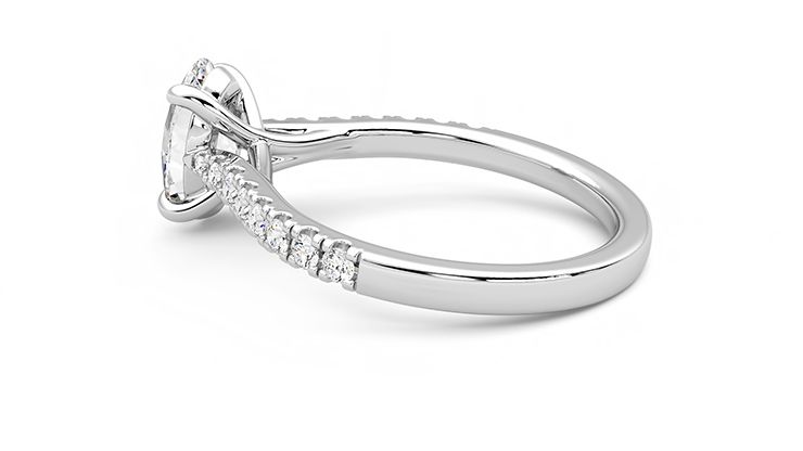 Taylor & Hart Aurora Oval Engagement Ring 360 degree image 19