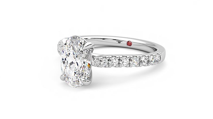 Taylor & Hart Aurora Oval Engagement Ring 360 degree image 25