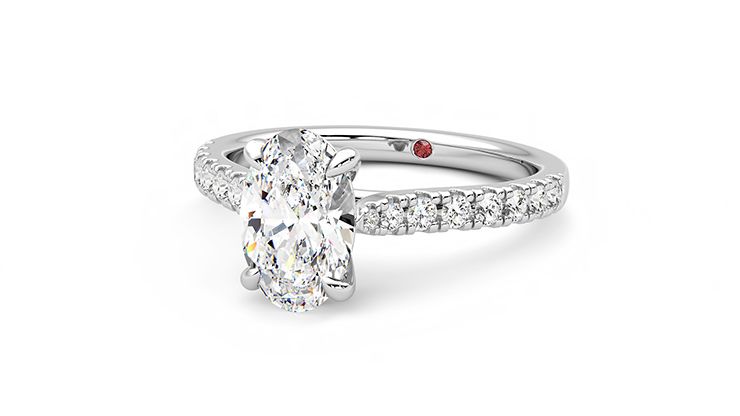 Taylor & Hart Aurora Oval Engagement Ring 360 degree image 26