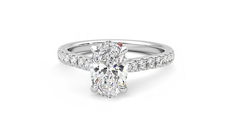 Taylor & Hart Aurora Oval Engagement Ring 360 degree image 28