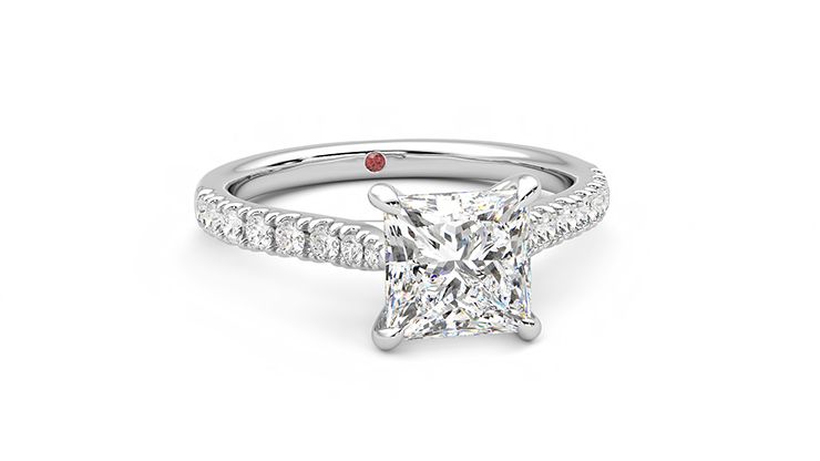 Taylor & Hart Aurora Princess Engagement Ring 360 degree image 3