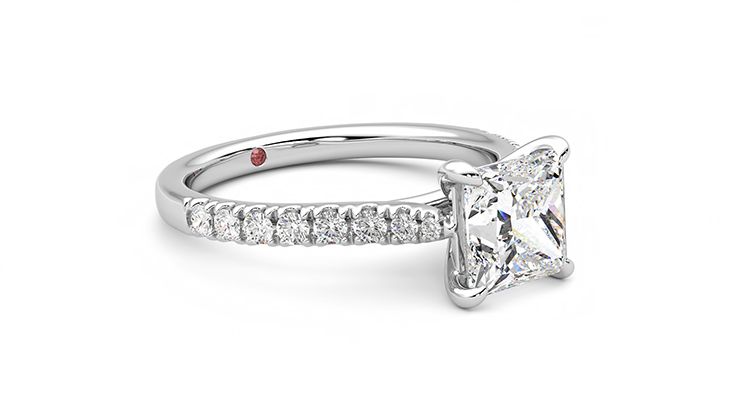 Taylor & Hart Aurora Princess Engagement Ring 360 degree image 6