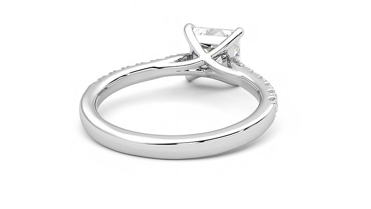 Taylor & Hart Aurora Princess Engagement Ring 360 degree image 14