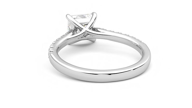 Taylor & Hart Aurora Princess Engagement Ring 360 degree image 16