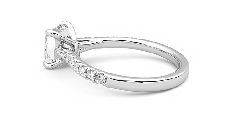 Taylor & Hart Aurora Princess Engagement Ring 360 degree image 19
