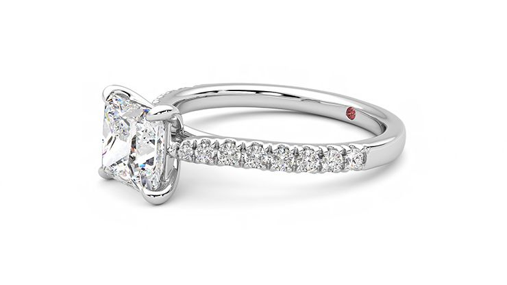 Taylor & Hart Aurora Princess Engagement Ring 360 degree image 23