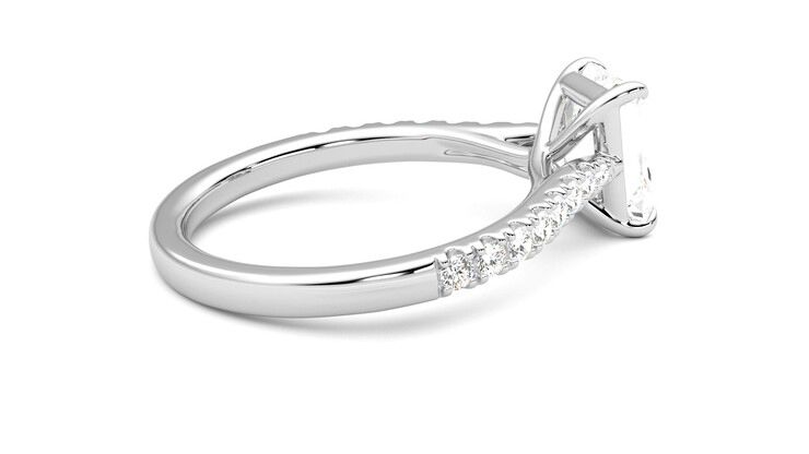 Taylor & Hart Aurora Radiant Engagement Ring 360 degree image 11