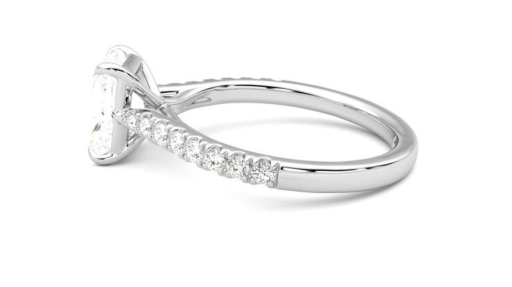 Taylor & Hart Aurora Radiant Engagement Ring 360 degree image 20