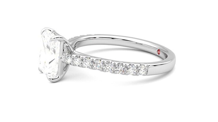 Taylor & Hart Aurora Radiant Engagement Ring 360 degree image 22