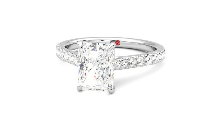 Taylor & Hart Aurora Radiant Engagement Ring 360 degree image 27
