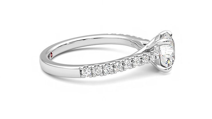 Taylor & Hart Aurora Round Engagement Ring 360 degree image 9