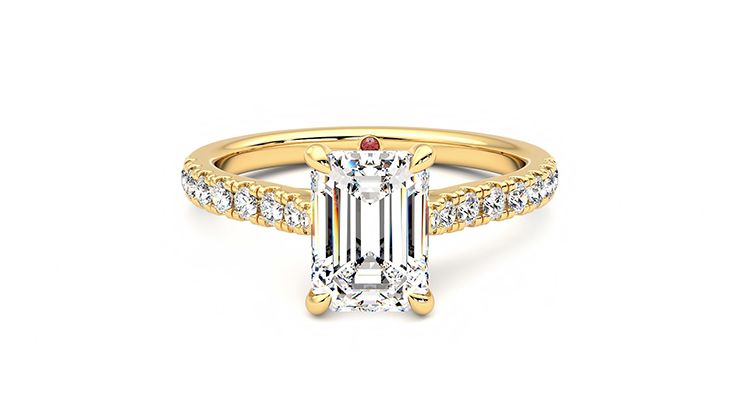 Taylor & Hart Aurora Emerald Engagement Ring 360 degree image 0