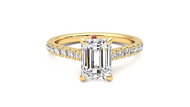 Taylor & Hart Aurora Emerald Engagement Ring 360 degree image 1