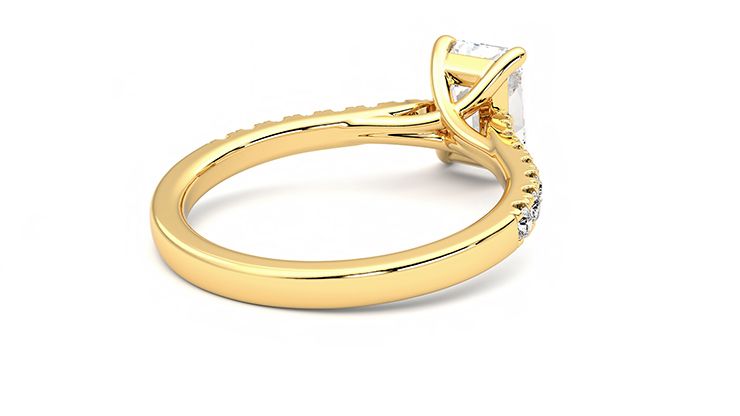 Taylor & Hart Aurora Emerald Engagement Ring 360 degree image 13