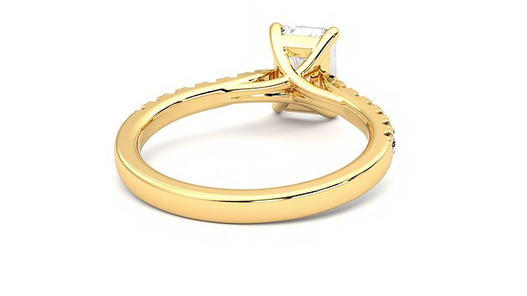 Taylor & Hart Aurora Emerald Engagement Ring 360 degree image 14