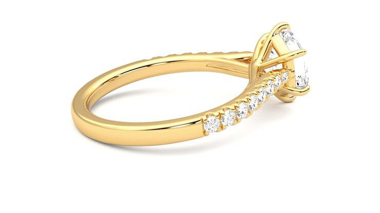 Taylor & Hart Aurora Hexagonal Engagement Ring 360 degree image 11