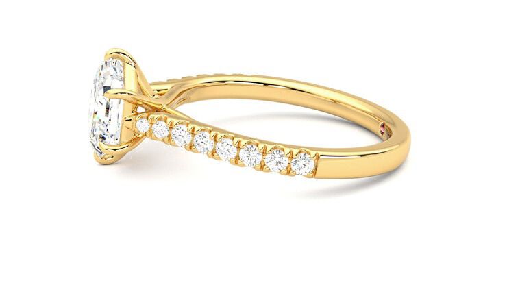 Taylor & Hart Aurora Hexagonal Engagement Ring 360 degree image 21