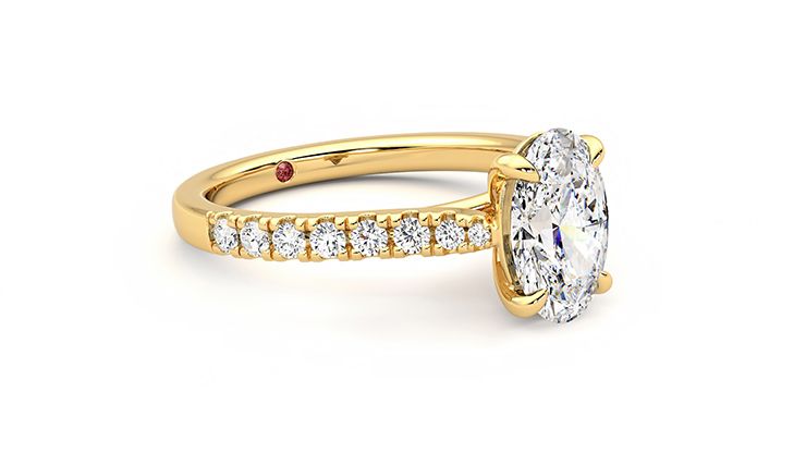 Taylor & Hart Aurora Oval Engagement Ring 360 degree image 6