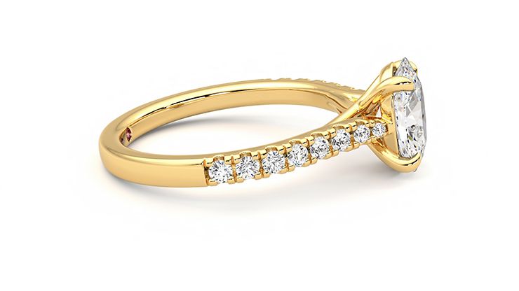 Taylor & Hart Aurora Oval Engagement Ring 360 degree image 9