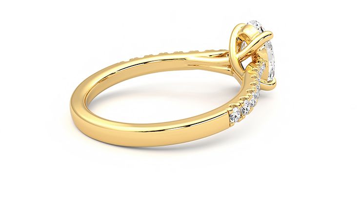 Taylor & Hart Aurora Oval Engagement Ring 360 degree image 12