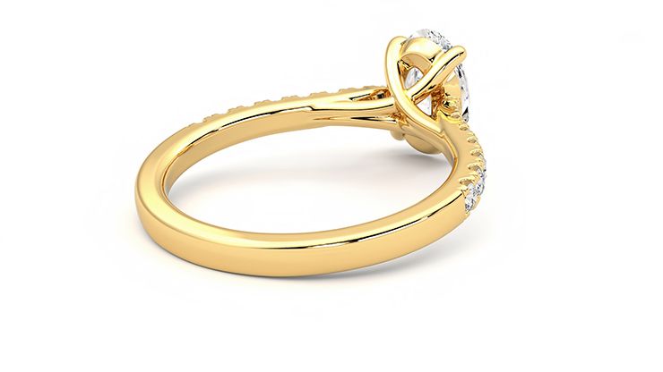 Taylor & Hart Aurora Oval Engagement Ring 360 degree image 13