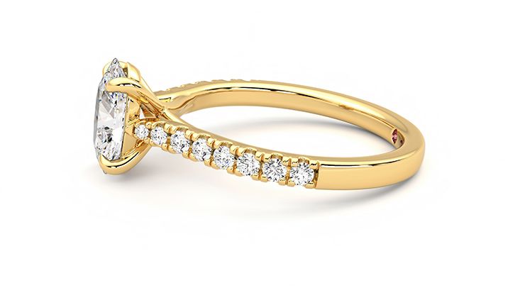 Taylor & Hart Aurora Oval Engagement Ring 360 degree image 21