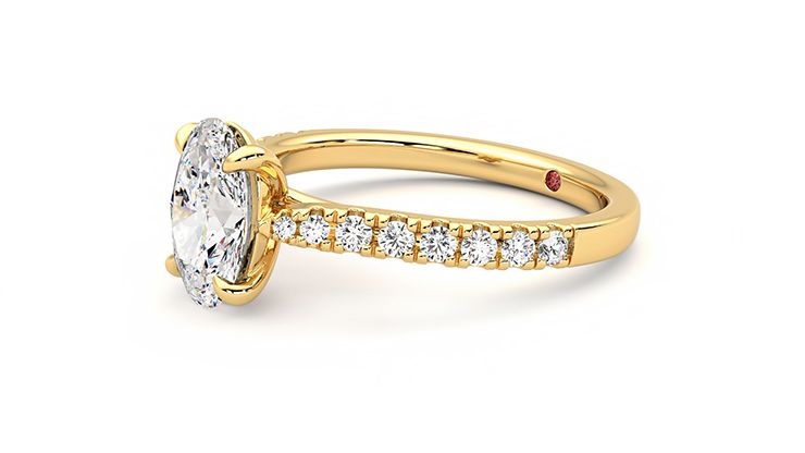 Taylor & Hart Aurora Oval Engagement Ring 360 degree image 23