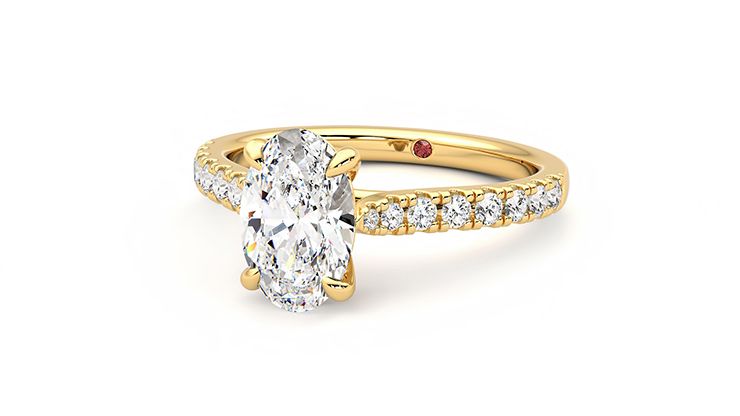 Taylor & Hart Aurora Oval Engagement Ring 360 degree image 26