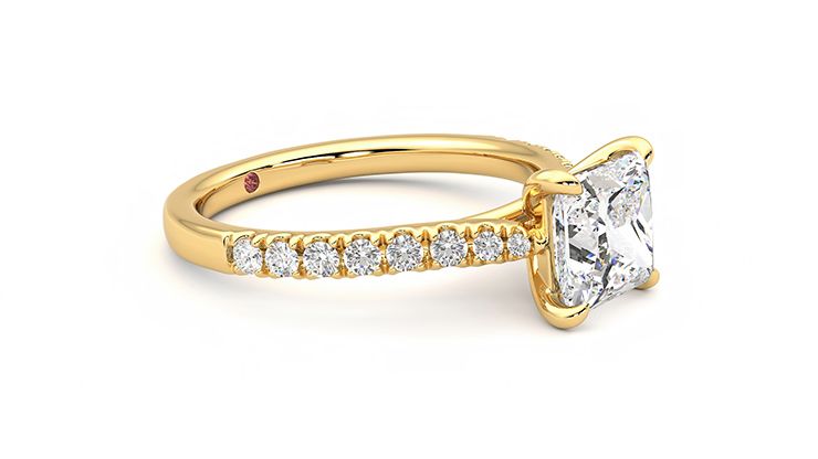 Taylor & Hart Aurora Princess Engagement Ring 360 degree image 7