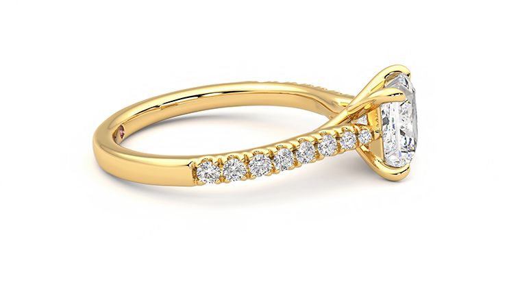 Taylor & Hart Aurora Princess Engagement Ring 360 degree image 9