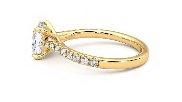 Taylor & Hart Aurora Princess Engagement Ring 360 degree image 20