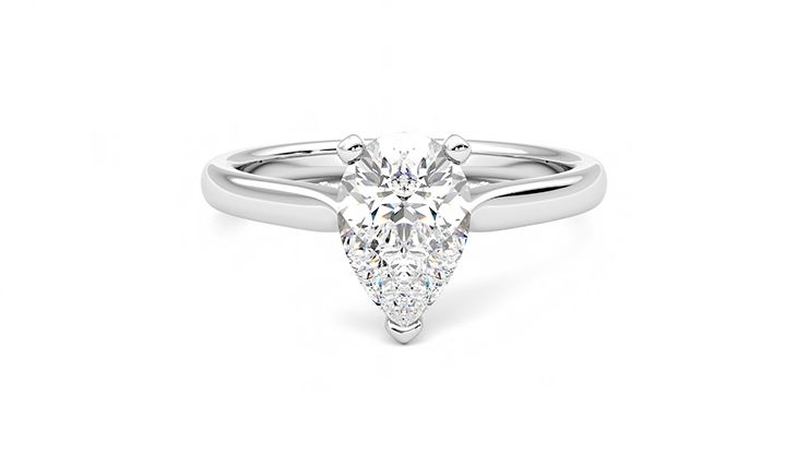 Taylor & Hart Bliss Pear Engagement Ring 360 degree image 0